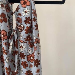 Floral Print Dress with Tie Detail